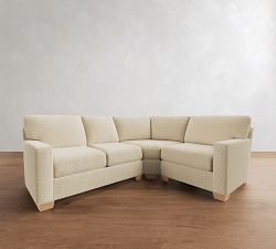 Buchanan Modern Square Arm 3-Piece Curved Wedge Sectional (98")