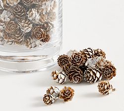 Frosted Pinecone Vase Filler