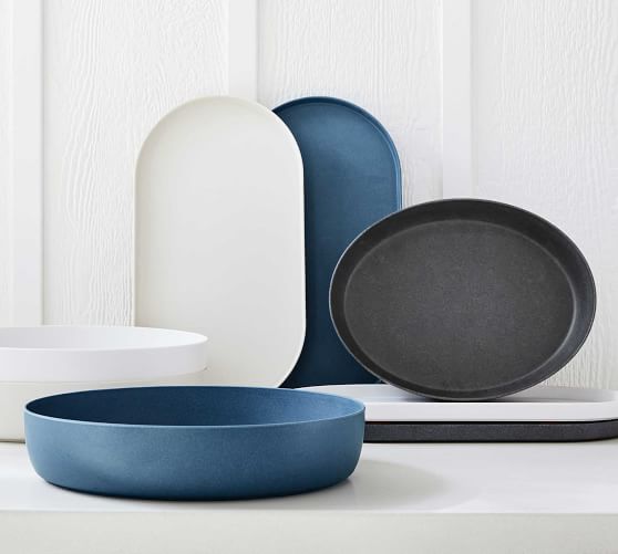 Mason Modern Outdoor Melamine Serving Platter & Bowl Set