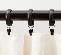 Quiet-Glide Curtain Clip Rings - Set of 10