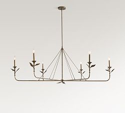 Botanical Forged Iron Chandelier (65")