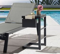 Indio Metal &amp; Mesh Stackable Outdoor Single Chaise Lounge, Set of 2