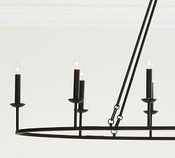 Remington Iron Oval Chandelier (61")