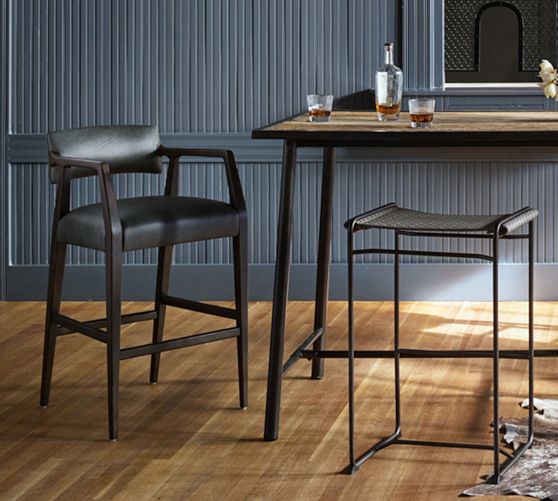 Belden Leather Barstool