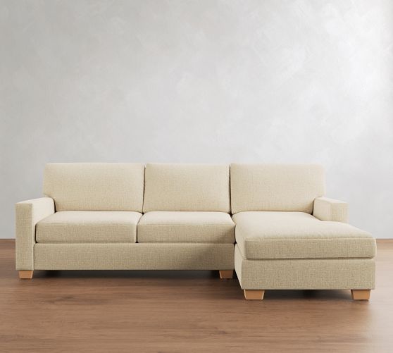 Buchanan Modern Square Arm Chaise Sectional (91"-107") by Pottery Barn