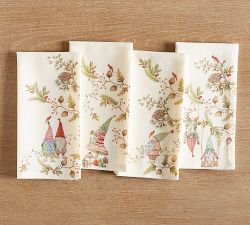 Forest Gnome Linen/Cotton Napkins - Set of 4