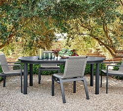 Indio Metal Round Extendable Outdoor Dining Table (48"-80")