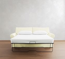 PB Comfort Modern Roll Arm Slipcovered Sleeper Sofa (62"-87")