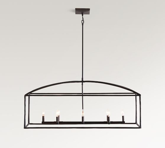 Fallon Forged-Iron Linear Chandelier (46")