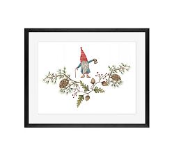 Jolly Forest Gnomes Framed Print