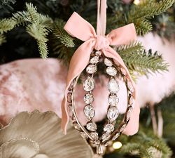 LoveShackFancy Crystal Bow Oval Ornament