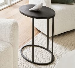 Duke Oval Metal C-Table (13")