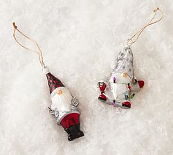 Mercury Glass Gnome Ornaments