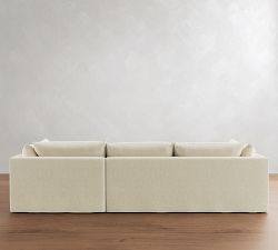 Palmetto Slipcovered Chaise Sectional (121")