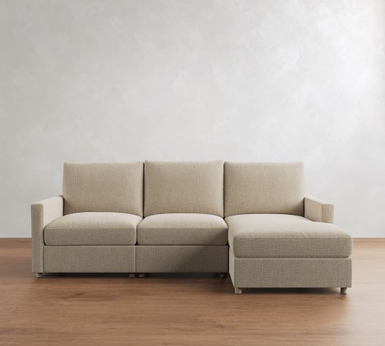 Westwood Slim Arm Power Reclining Chaise Sectional (104"-160") by Pottery Barn