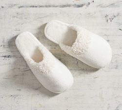Teddy Faux Fur Trim Slippers
