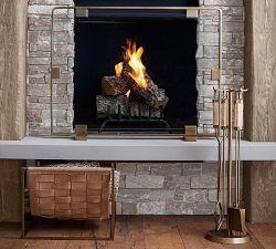 Vail Suede Fireplace Log Holder