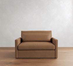 Westwood Slim Arm Deep Seat Leather Sofa (60"&ndash;120")