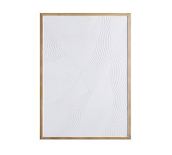 White Waves Plaster Textured Wall Art