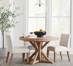 Benchwright Round Pedestal Extendable Dining Table (48"-72")