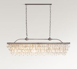 Clarissa Rectangular Crystal Chandelier (30"-40")