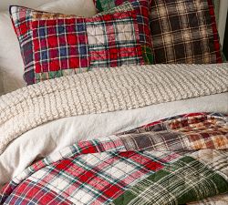 Clyde Plaid Patchwork Quilted Sham