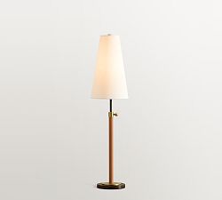 Harrison Leather Wrapped Table Lamp (17")