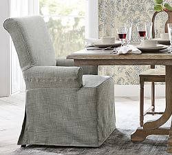PB Comfort Roll Slipcovered Dining Armchair