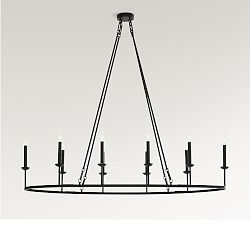 Remington Iron Oval Chandelier (61")