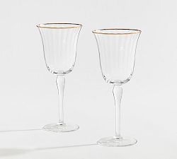 Monique Lhuillier Tatum Wine Stem Glasses &ndash; Set of 2