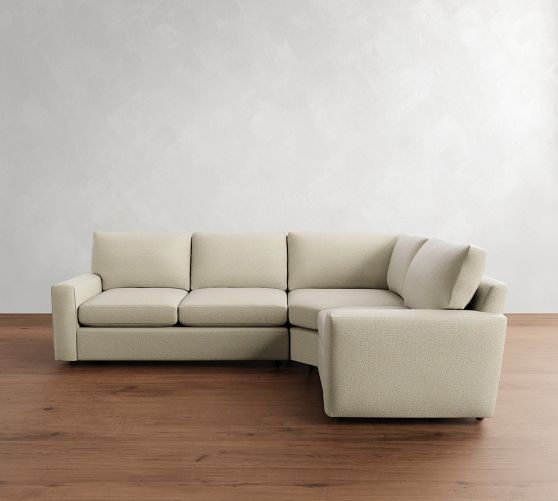 Pearce Modern Square Arm 3-Piece Wedge Sectional (118") by Pottery Barn
