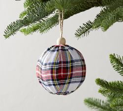 Plaid Fabric Ball Ornaments