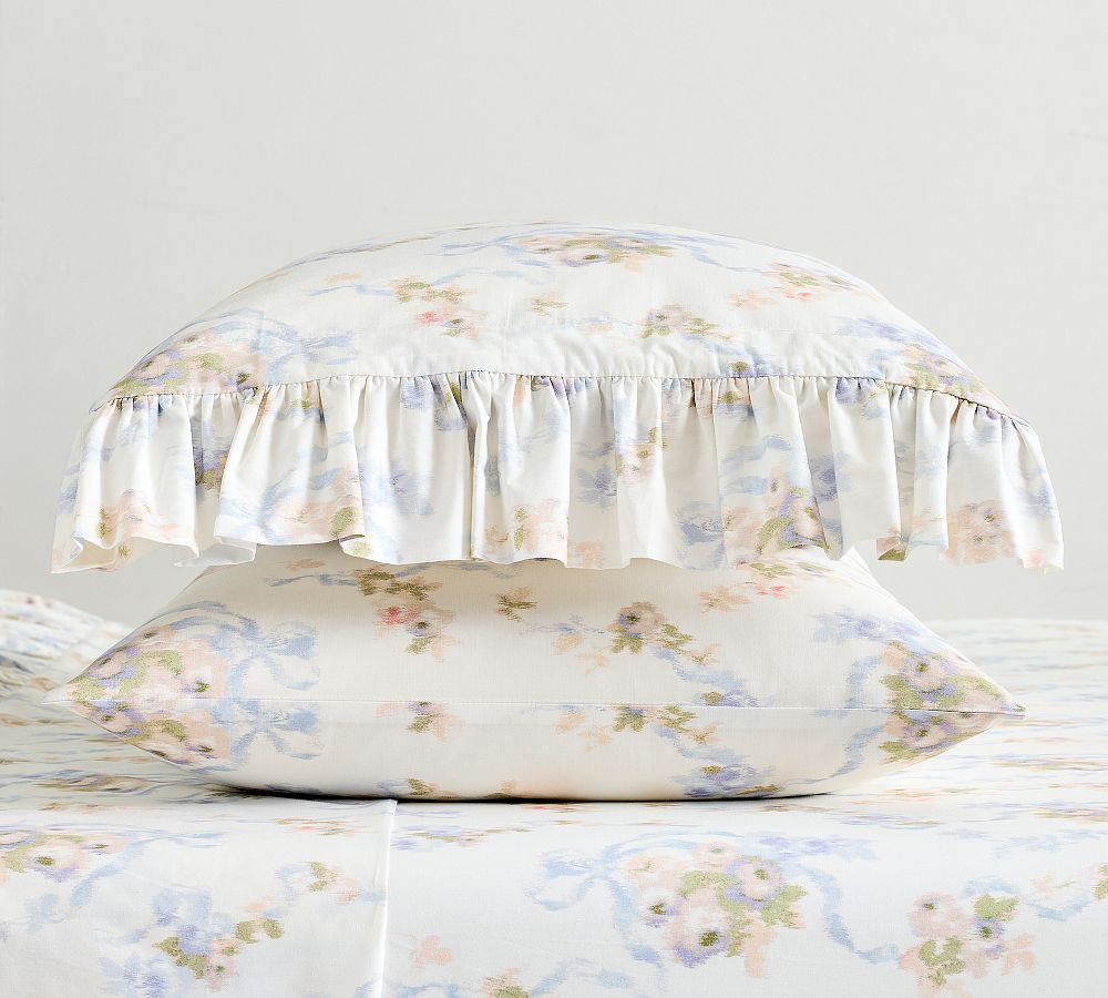 LoveShackFancy Manorbrooke Bouquet Pillowcases - Set of 2 - Multi, Standard, Set of 2