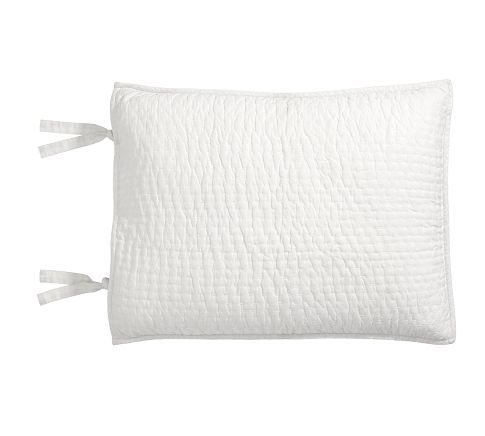 Pick-Stitch Handcrafted Cotton Linen Quilted Sham