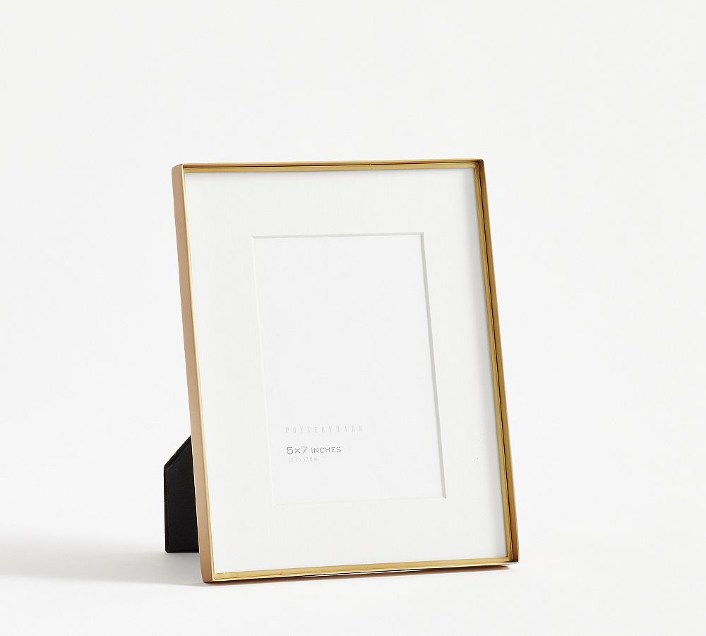 Stowe Modern Metal Frames - 8x10 - 8x10 Frame (5"x7" Opening) - Brass