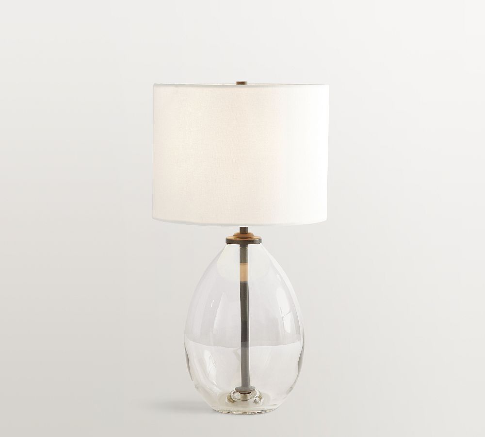 Bennett Recycled Glass Table Lamp (22"-33") - Bronze, Small