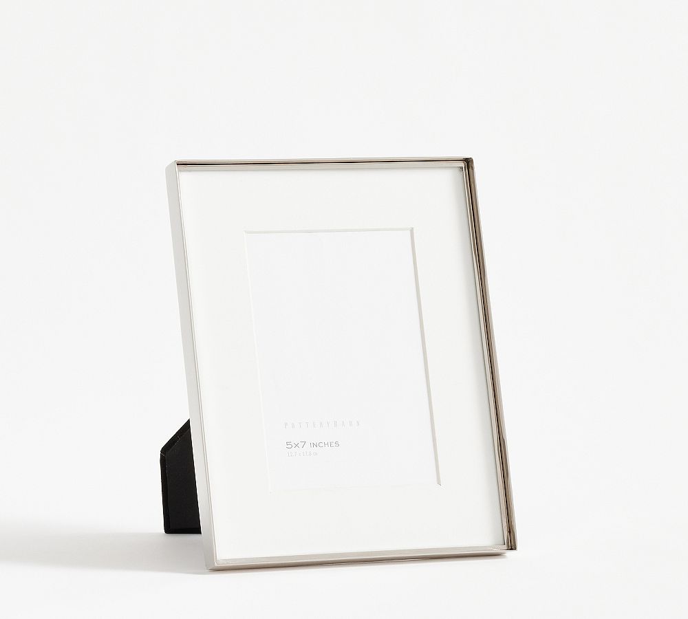 Stowe Modern Metal Frames - 8x10 - 8x10 Frame (5x7 Opening) - Silver