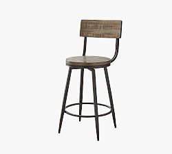 Open Box: Arnold Reclaimed Wood Swivel Counter Stool (26.5")