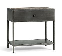 Open Box: Big Daddy's Antiques Metal Nightstand, 29" - Reclaimed Natural