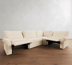 PB Comfort Roll Arm Power Reclining Reversible Wedge Sectional (122"-136")