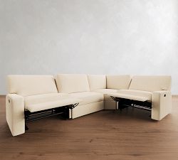 PB Comfort Square Arm Power Reclining Reversible Wedge Sectional (119"-133")