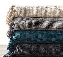 Alysia Woven Fringe Throw
