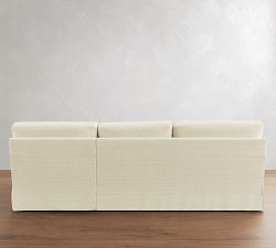 Buchanan Modern Square Arm Slipcovered Chaise Sectional (91")
