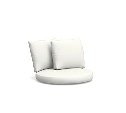 Open Box: Huntington Papasan Outdoor Chair Cushion Cover, High Performance Recycled Canvas - Frost