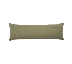 Wes Embroidered Cotton Lumbar Pillow