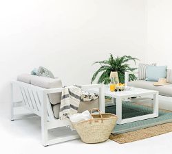 Canva Metal Rectangular Outdoor Coffee Table (54")