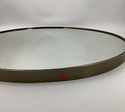 Open Box: Linden Round Pivot Mirror, 30" - Tumbled Brass