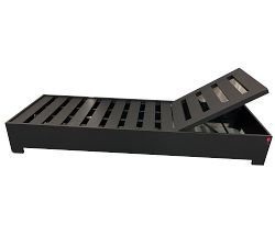 Open Box: Malibu Metal Platform Single Chaise Frame, Individual - Black