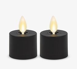 Open Box: Premium Flameless Votive Candles, Set of 2 - Black