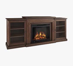 Open Box: Real Flame® Frederick Electric Fireplace Media Cabinet, 72" - Chestnut